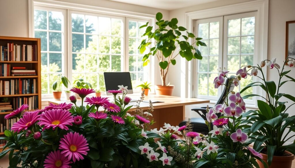 plantes d'intérieur à fleurs