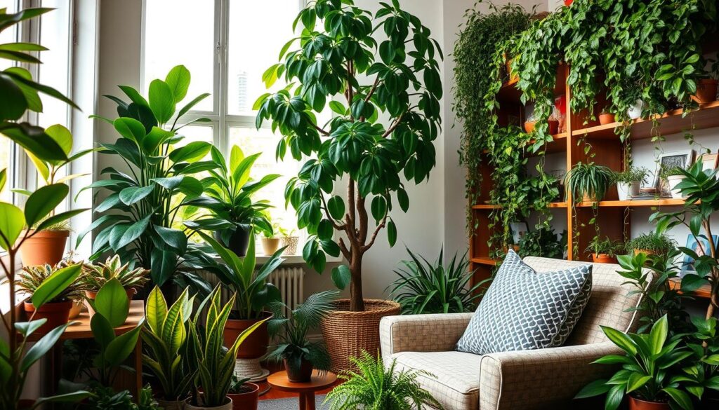 plantes d'intérieur pour coin lecture